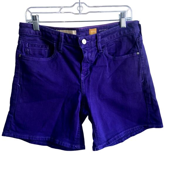 Pilcro and the Letterpress Pants - Pilcro and The Letterpress Shorts Women Size 29 Purple Denim Mid Rise !